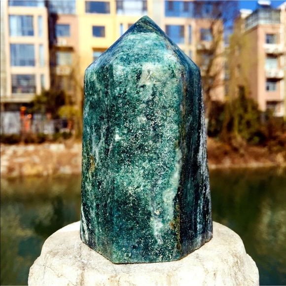 Natural Ocean Jasper gem stone tower ✨Charged✨ - Picture 4 of 7